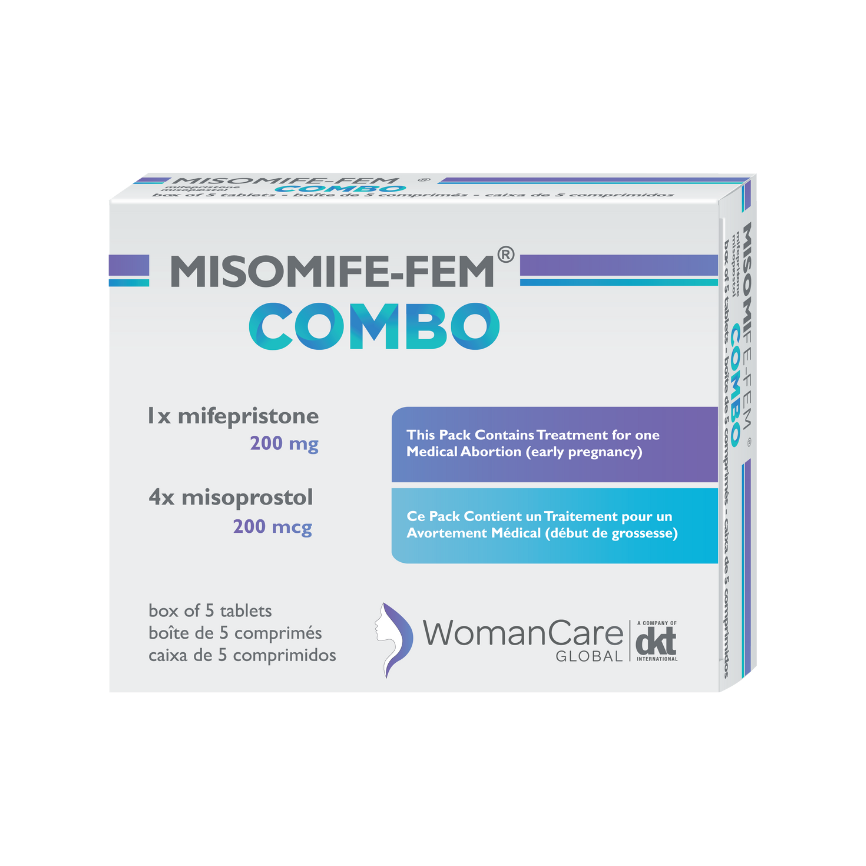 MisoMife-Fem Combo, pack of 1 mifepristone 200mg tablet and 4 misoprostol 200mcg tablet: an effective, high quality and safe option for uterine evacuation.